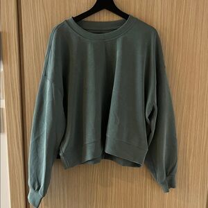 Lululemon Softstream crewneck oversize pullover Women's Green/turquoise